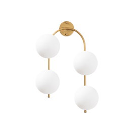 Opviq Jewel - 10605 Lámpara de pared dorada con tapa de cristal